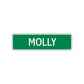 Molly Street Sign Children Name Room Plate