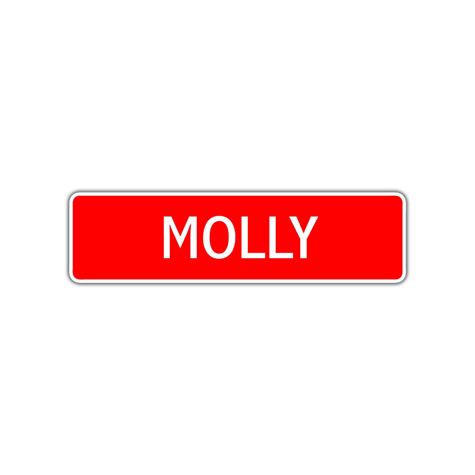 Molly Street Sign Children Name Room Plate