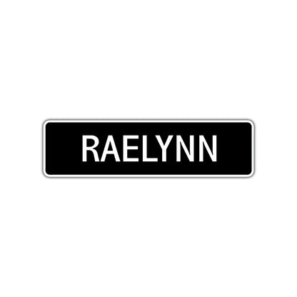 Raelynn Street Sign Children Name Room Plate