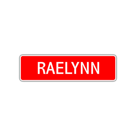Raelynn Street Sign Children Name Room Plate
