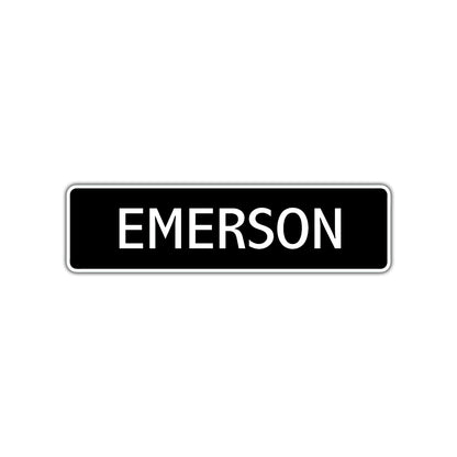 Emerson Street Sign Children Name Room Plate