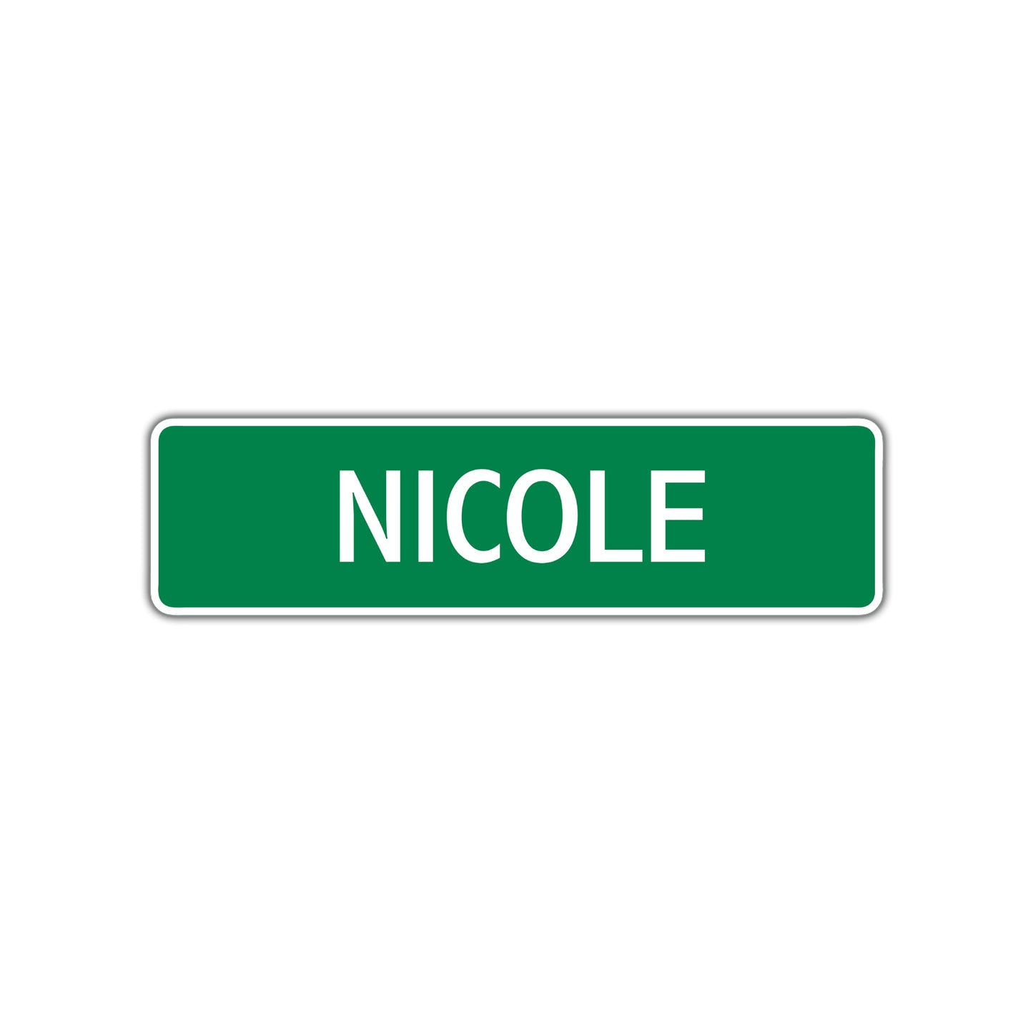 Nicole Street Sign Children Name Room Plate