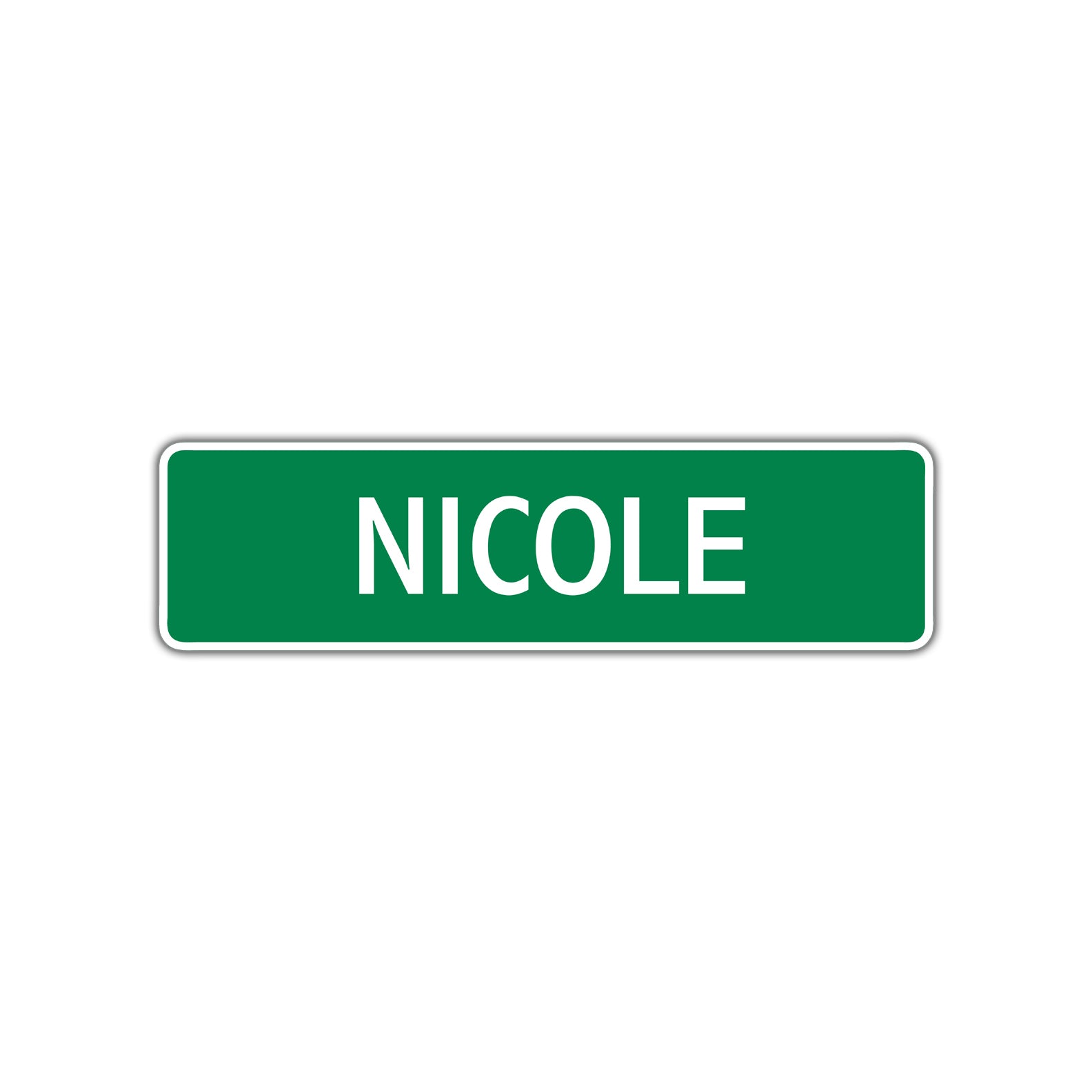 Nicole Street Sign Children Name Room Plate