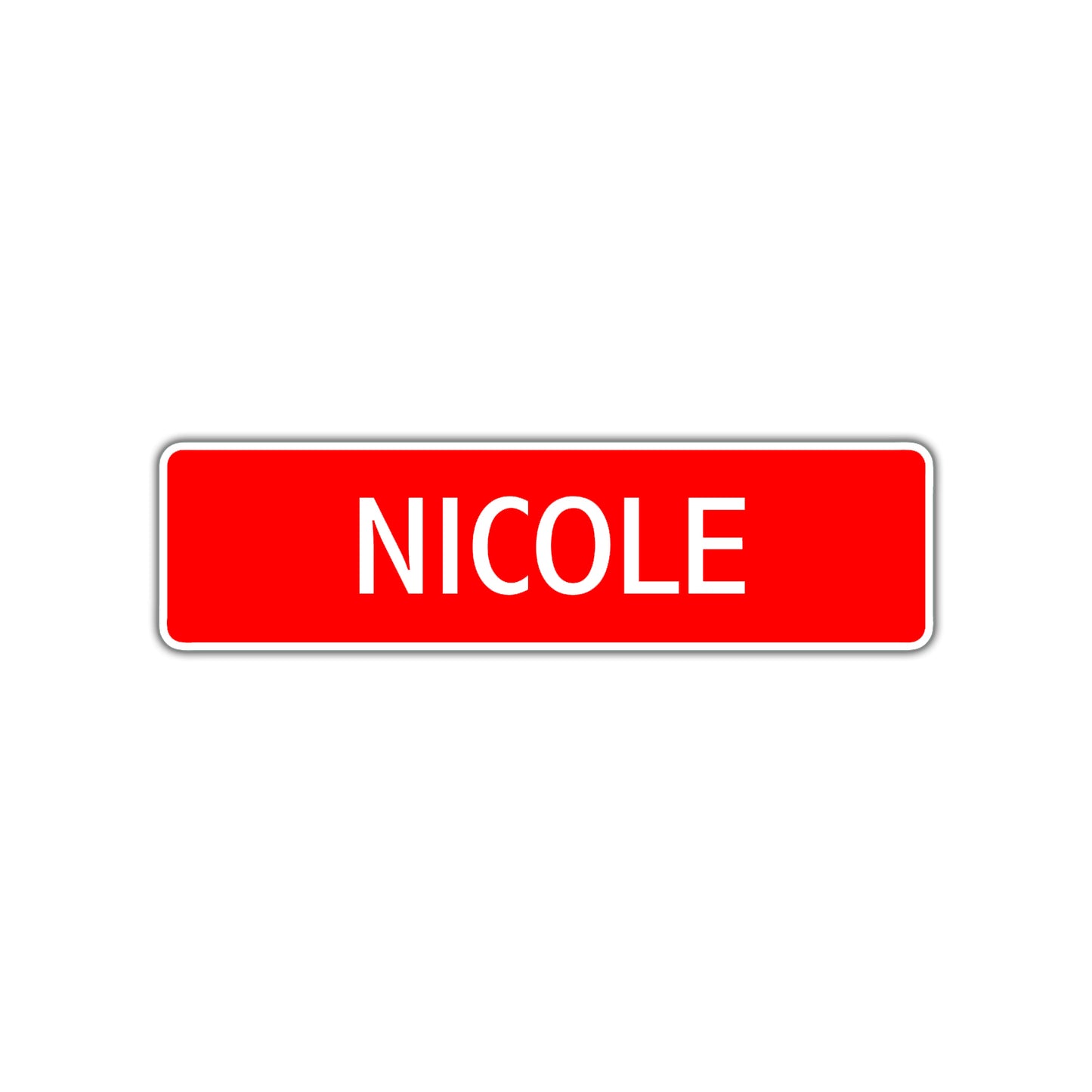 Nicole Street Sign Children Name Room Plate