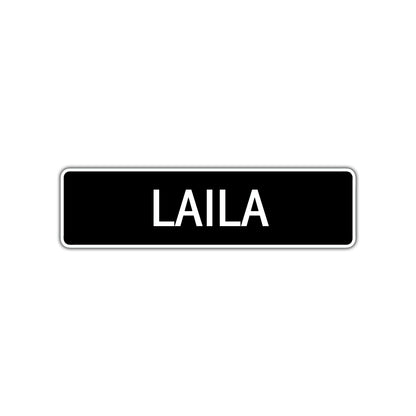 Laila Street Sign Children Name Room Plate