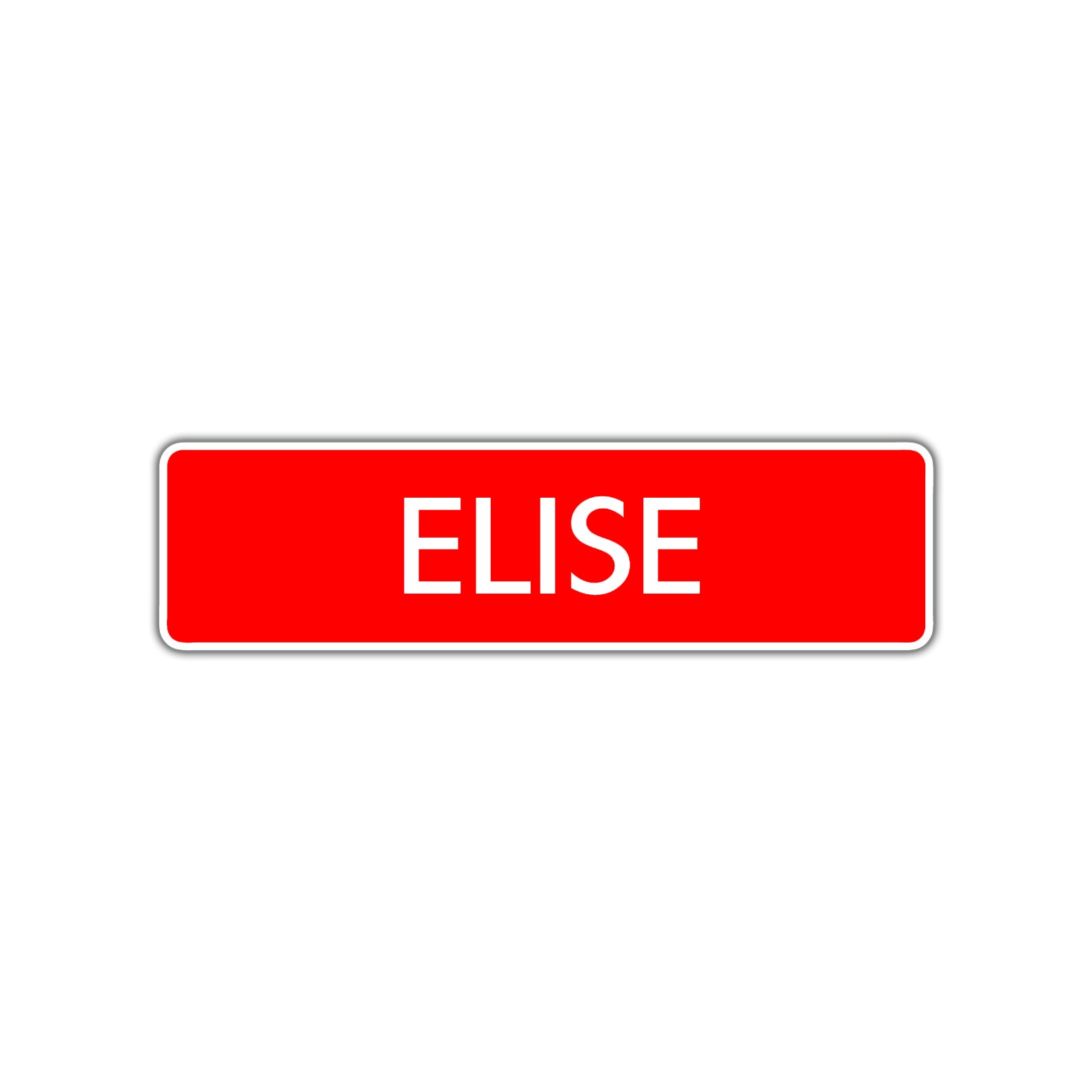 Elise Street Sign Children Name Room Plate