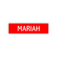 Mariah Street Sign Children Name Room Plate