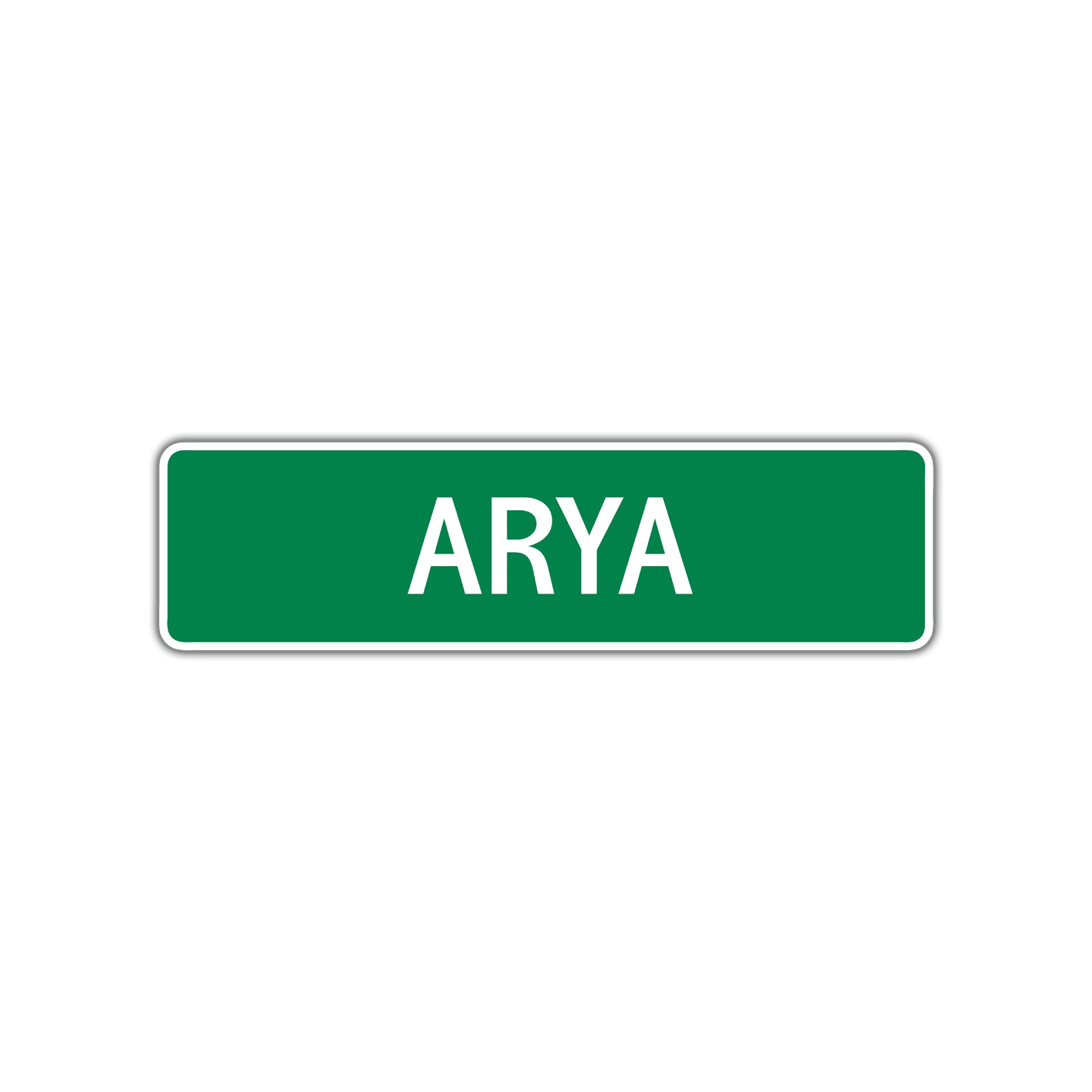 Arya Street Sign Children Name Room Plate