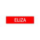 Eliza Street Sign Children Name Room Plate