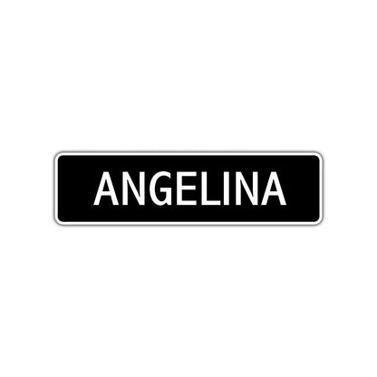 Angelina Street Sign Children Name Room Plate