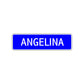 Angelina Street Sign Children Name Room Plate