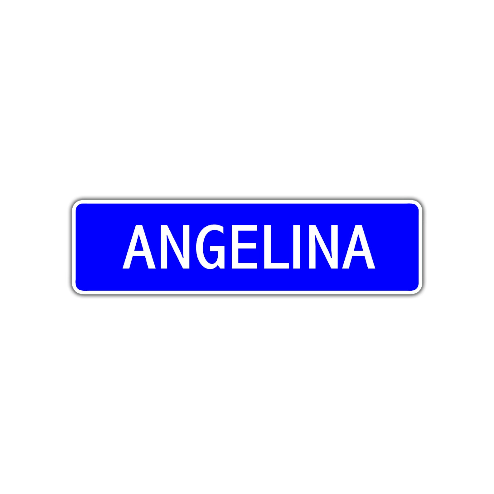 Angelina Street Sign Children Name Room Plate