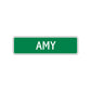 Amy Street Sign Children Name Room Plate