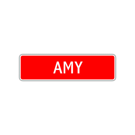 Amy Street Sign Children Name Room Plate