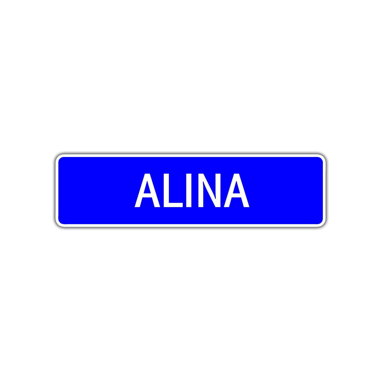 Alina Street Sign Children Name Room Plate