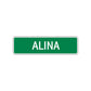Alina Street Sign Children Name Room Plate