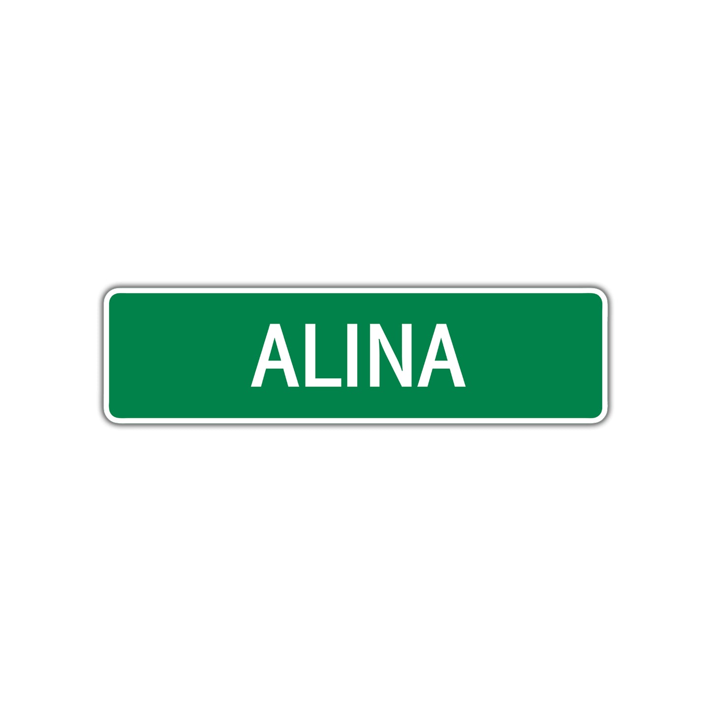 Alina Street Sign Children Name Room Plate
