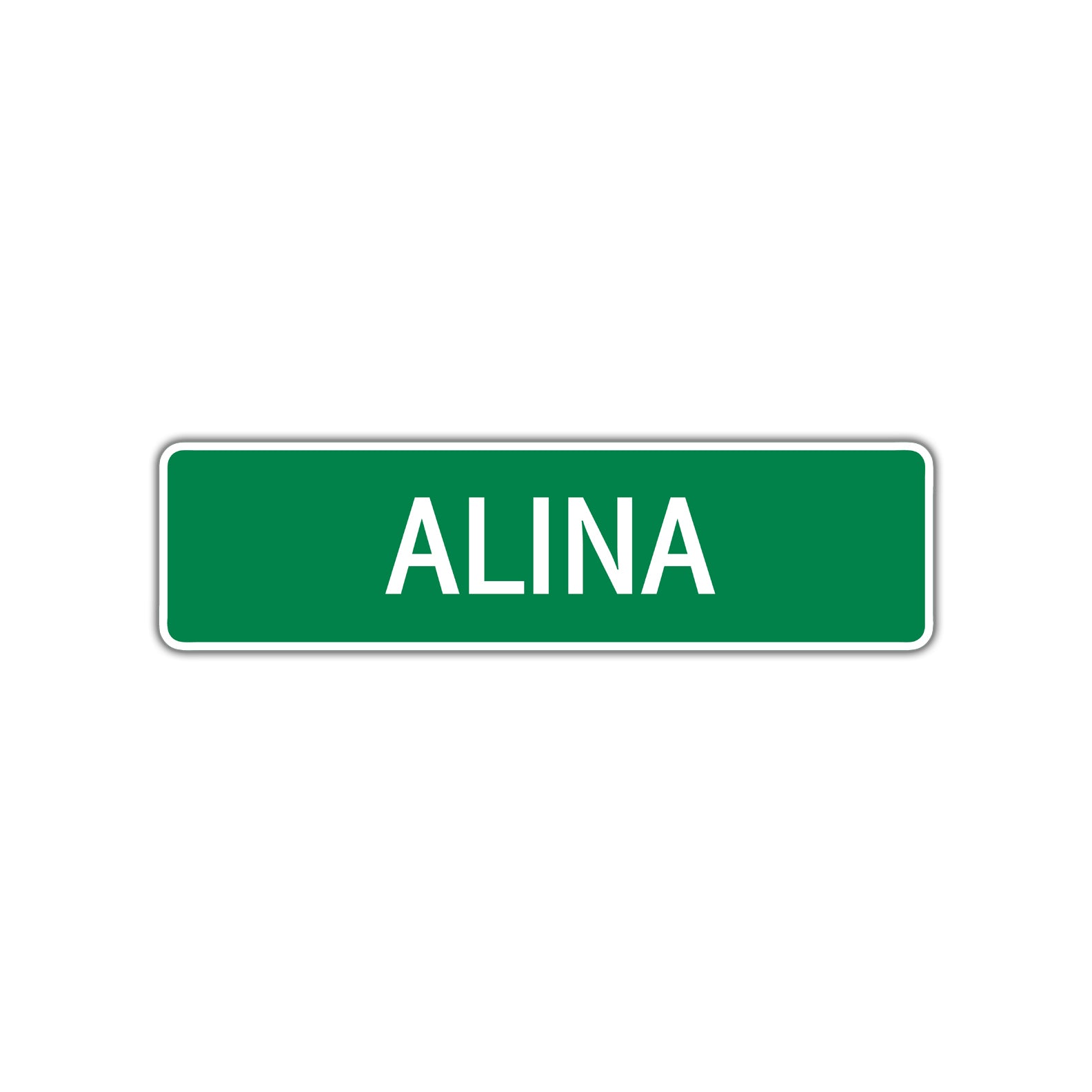 Alina Street Sign Children Name Room Plate