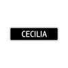 Cecilia Street Sign Children Name Room Plate
