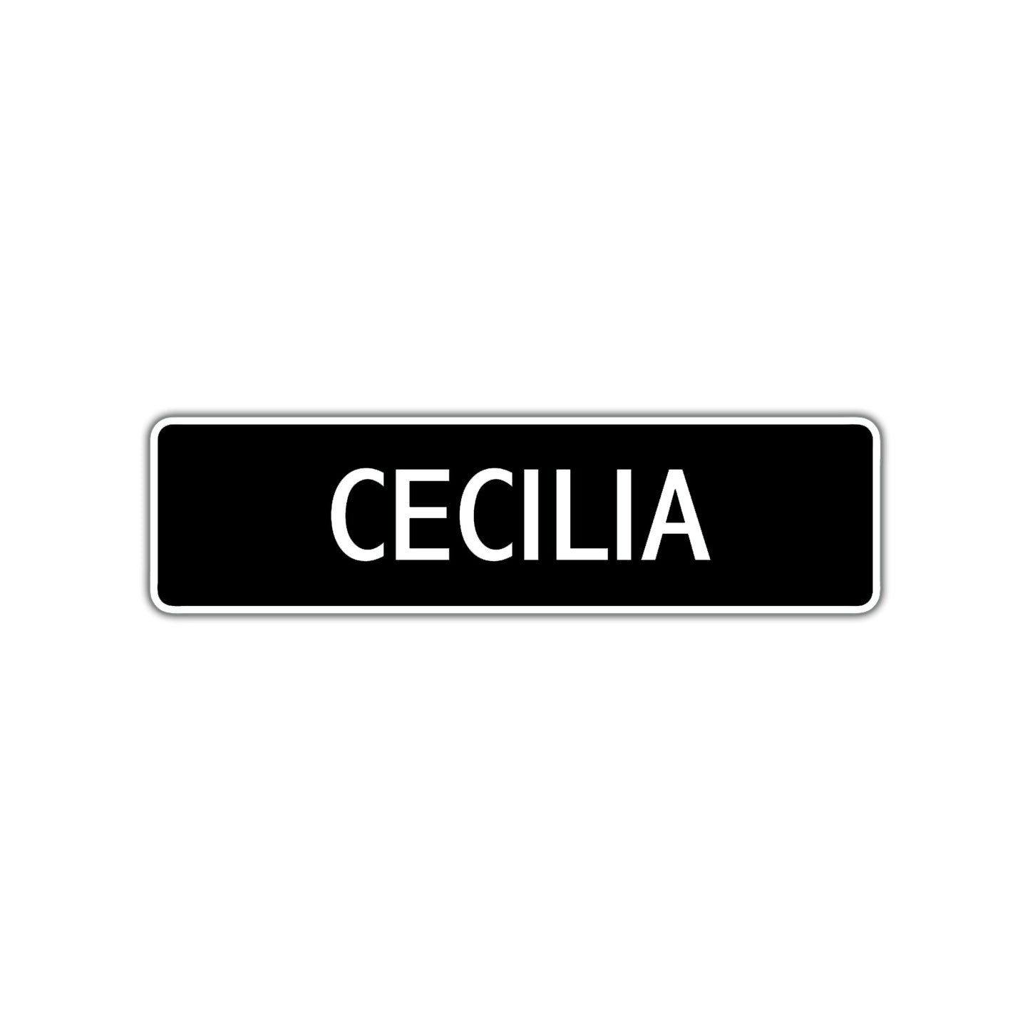 Cecilia Street Sign Children Name Room Plate