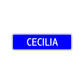 Cecilia Street Sign Children Name Room Plate
