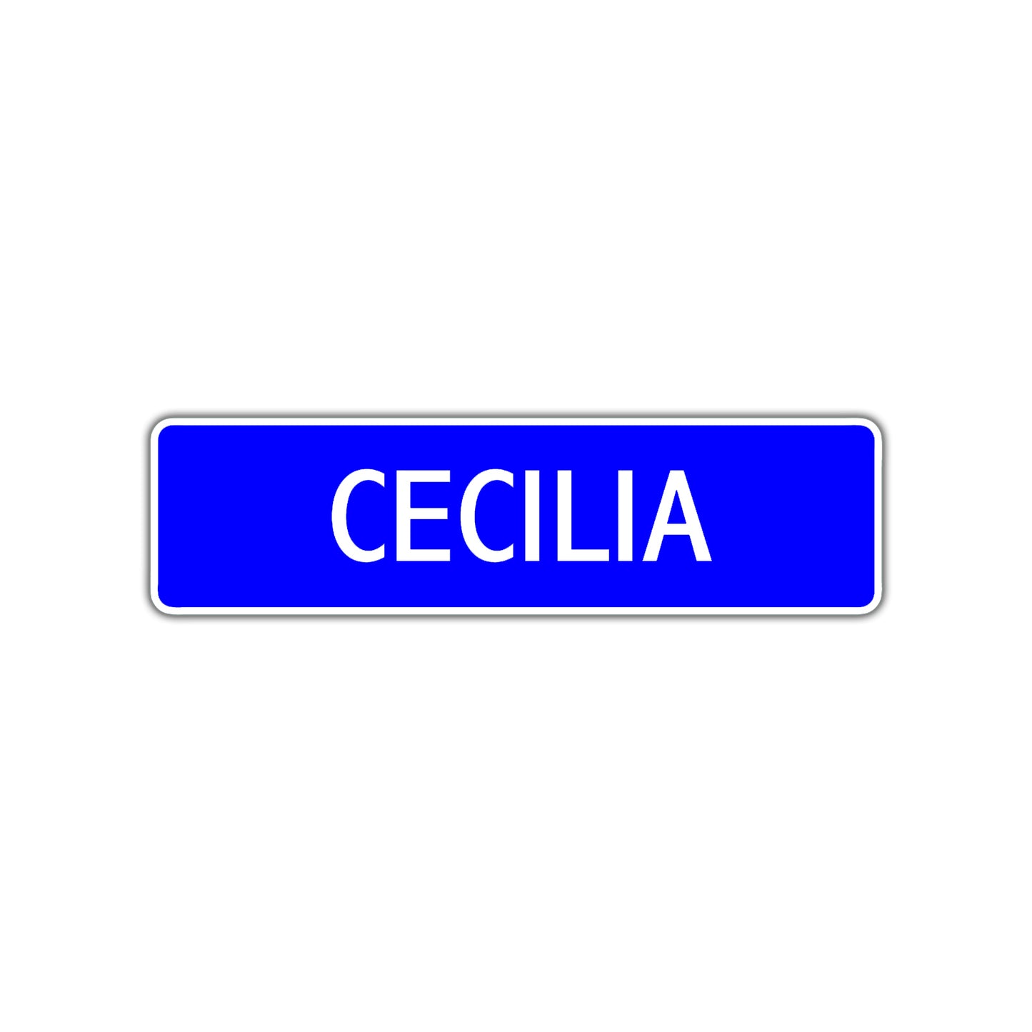 Cecilia Street Sign Children Name Room Plate