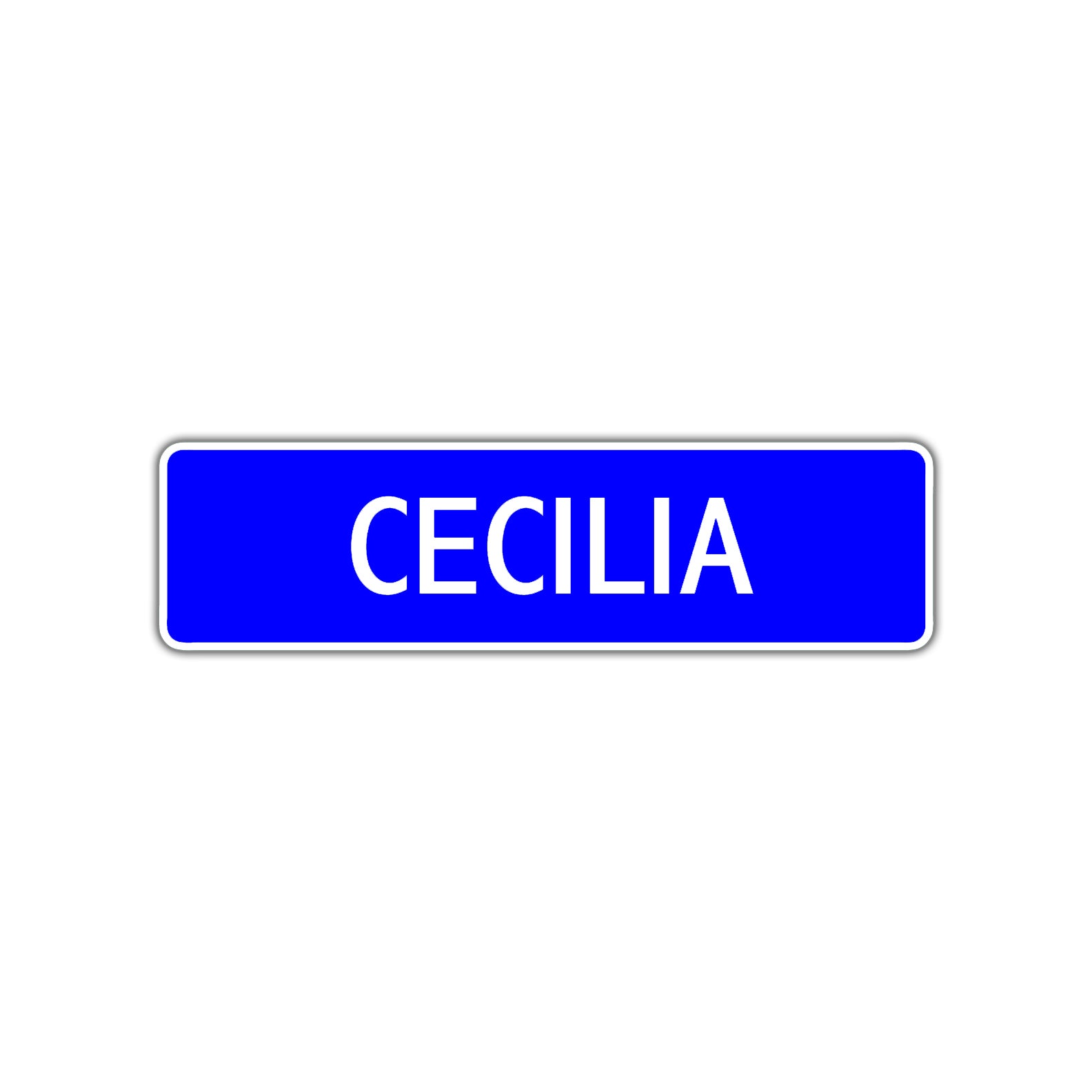 Cecilia Street Sign Children Name Room Plate