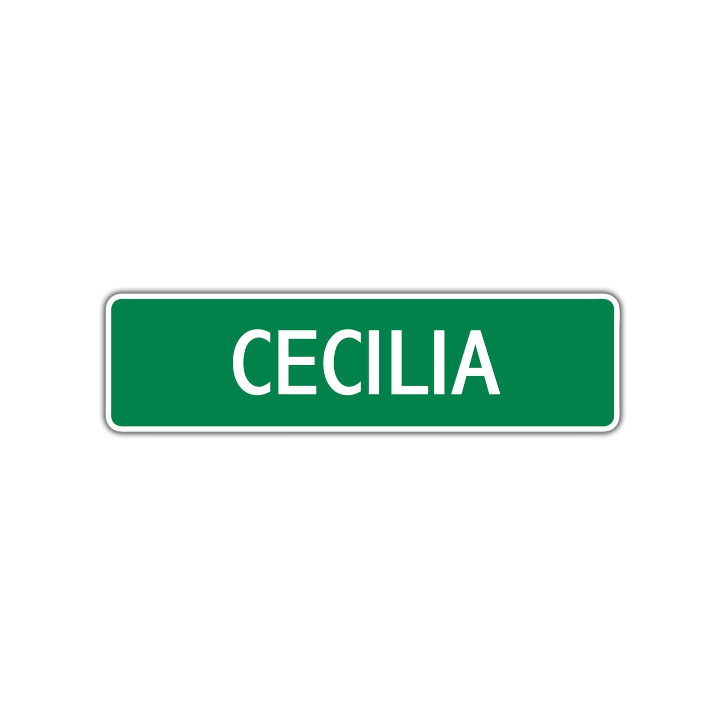 Cecilia Street Sign Children Name Room Plate