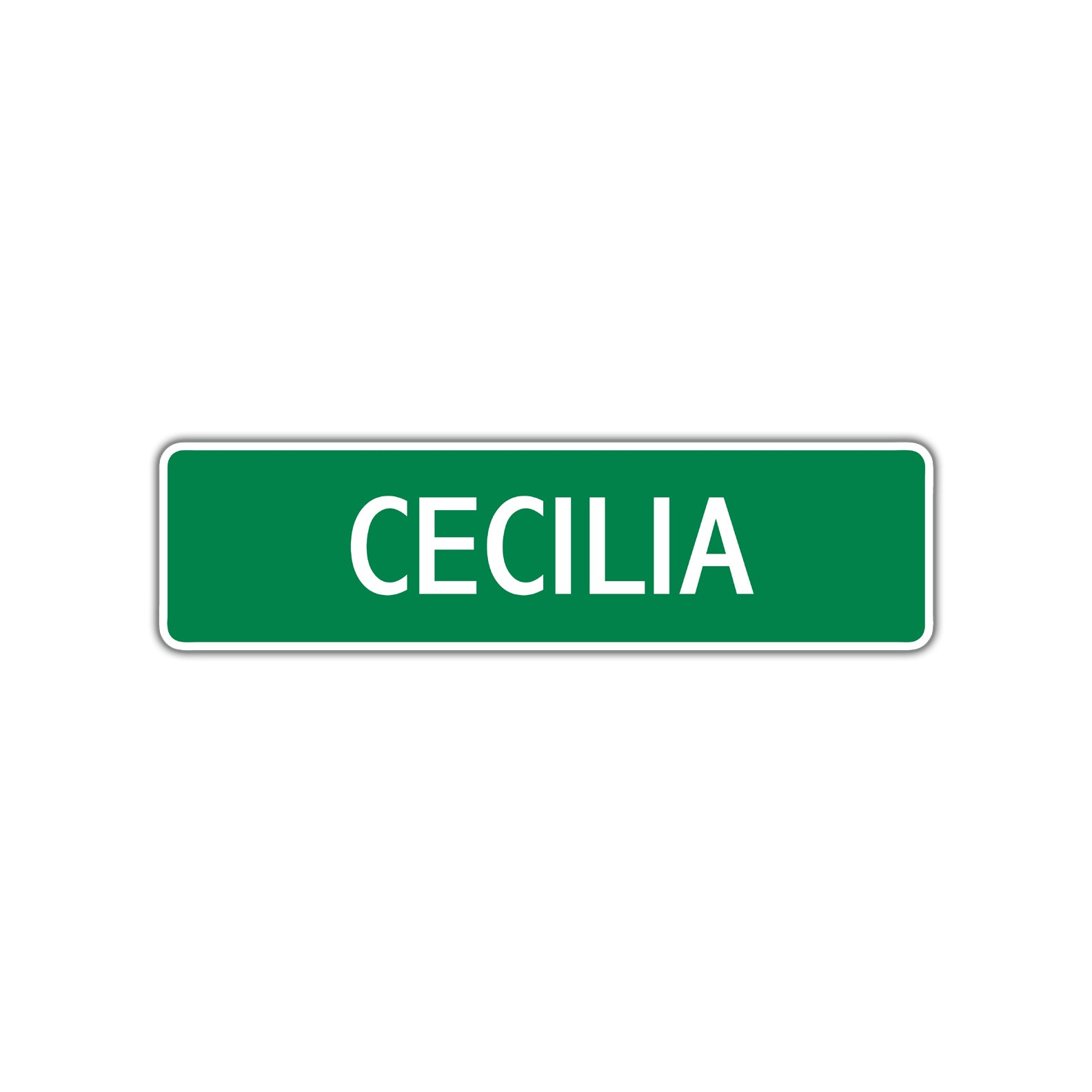 Cecilia Street Sign Children Name Room Plate