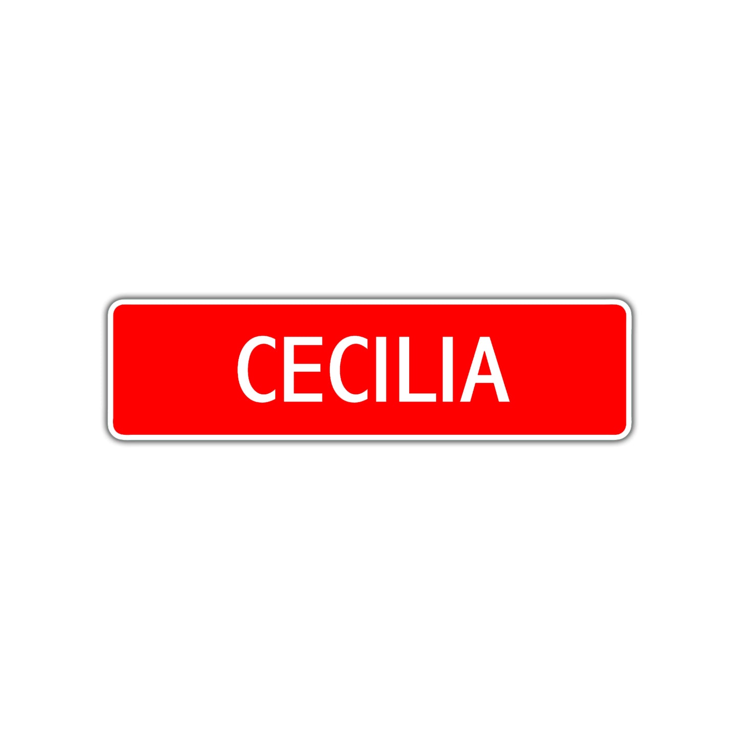 Cecilia Street Sign Children Name Room Plate