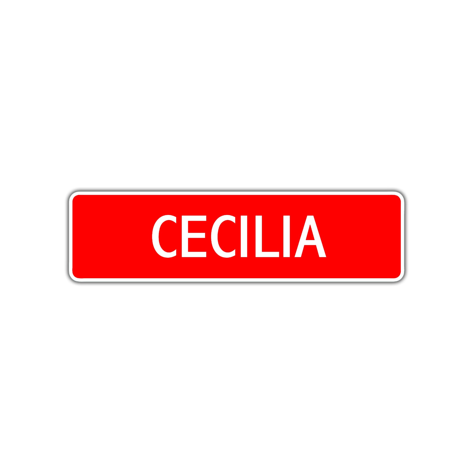 Cecilia Street Sign Children Name Room Plate