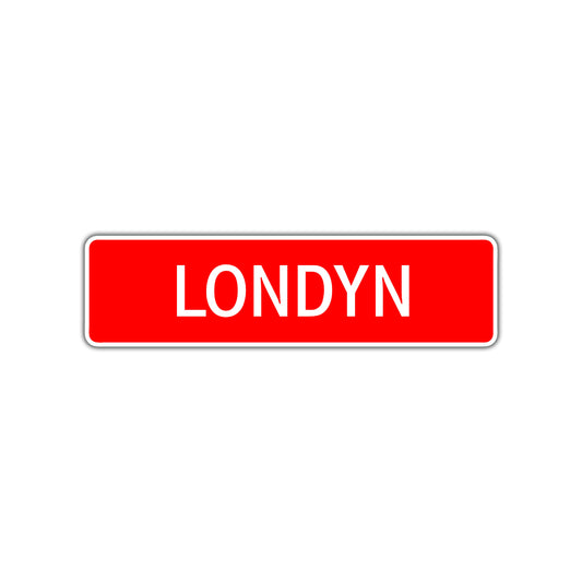 Londyn Street Sign Children Name Room Plate