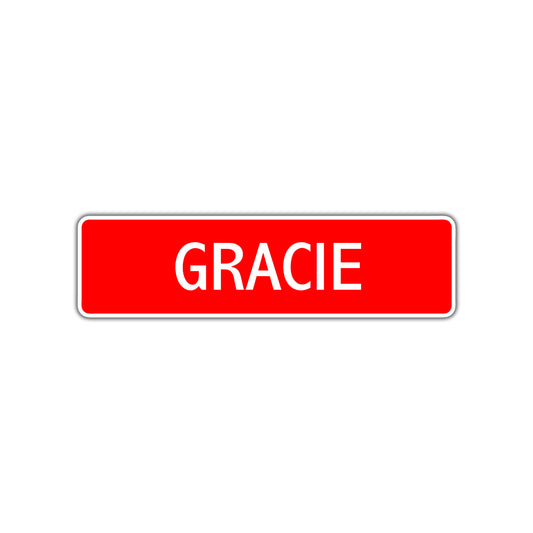 Gracie Street Sign Children Name Room Plate