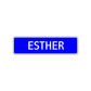 Esther Street Sign Children Name Room Plate