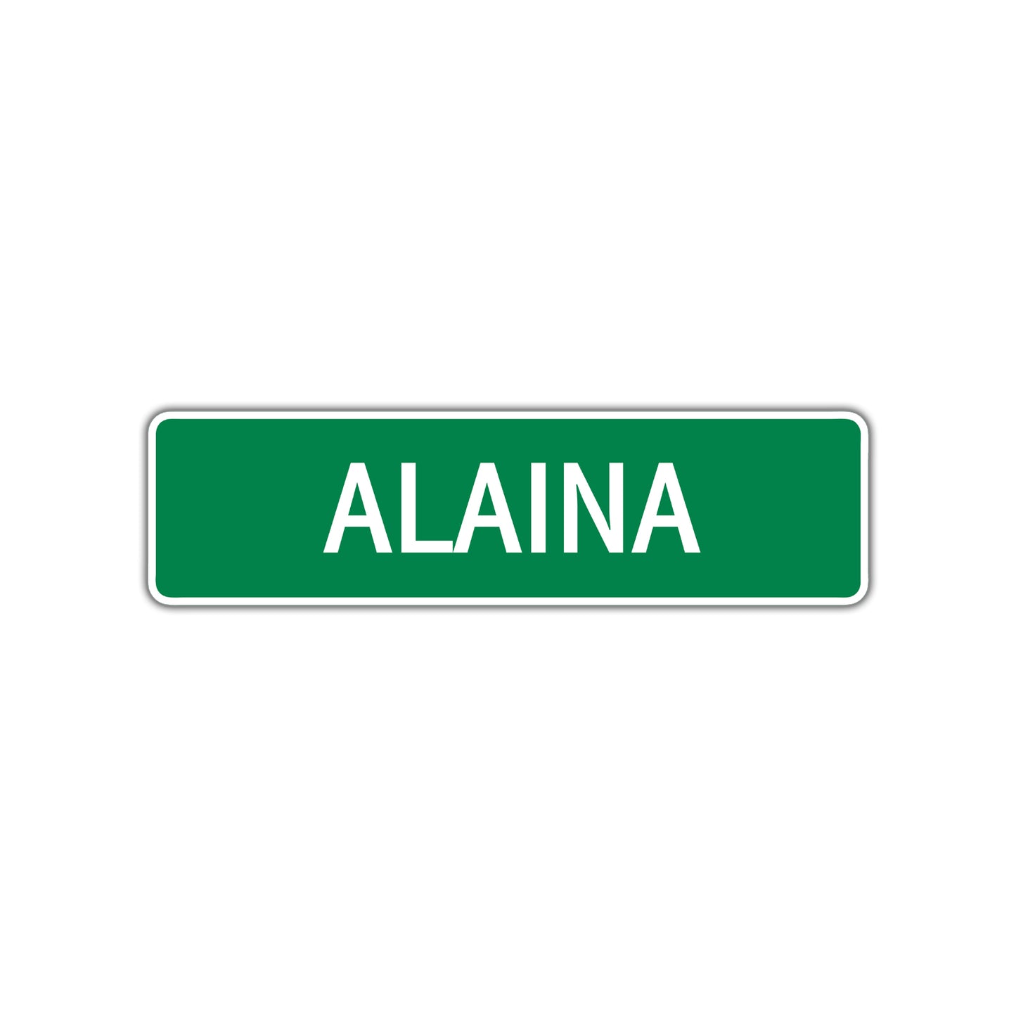 Alaina Street Sign Children Name Room Plate