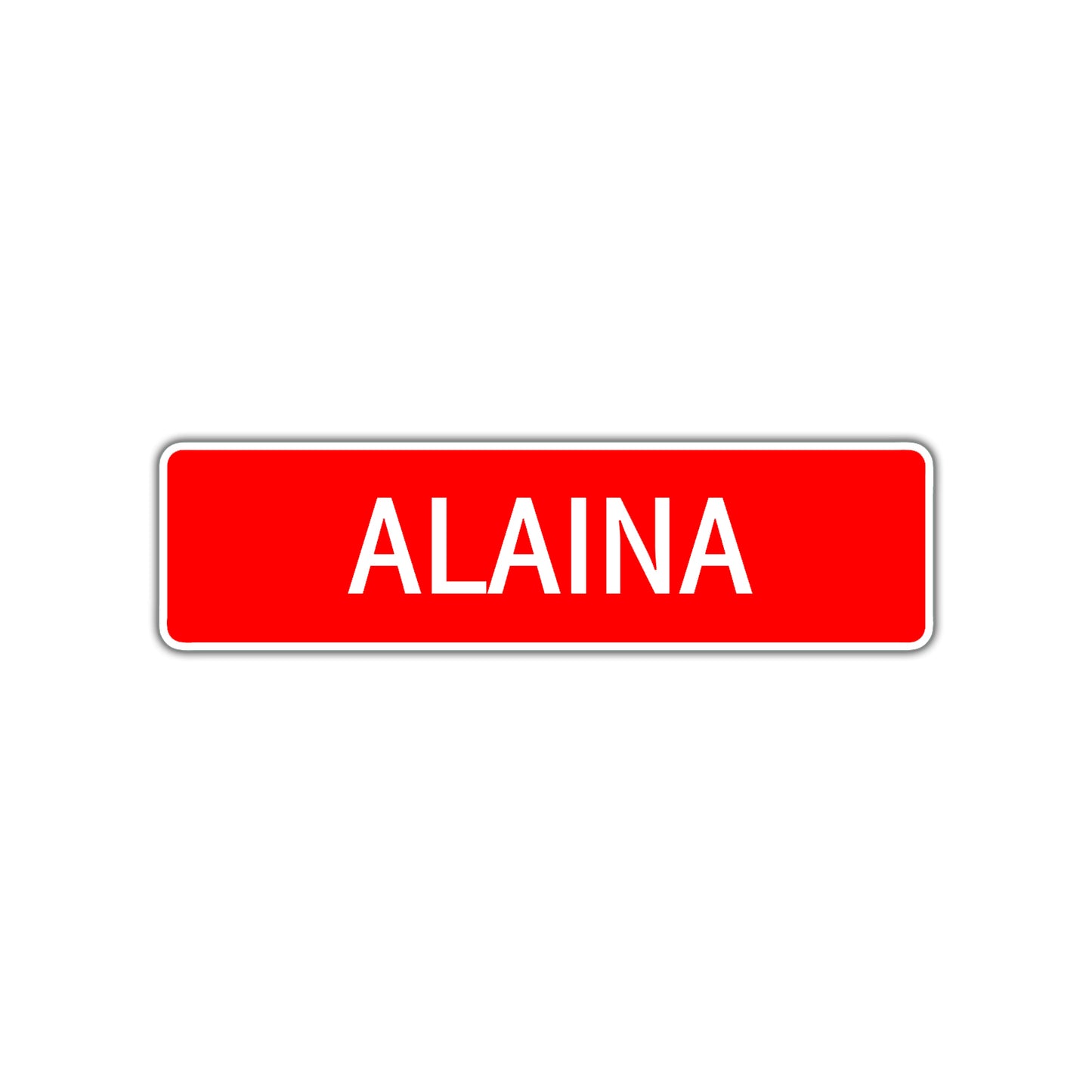 Alaina Street Sign Children Name Room Plate