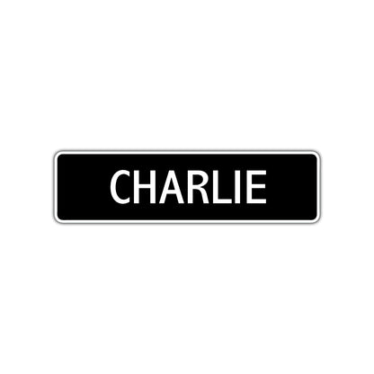 Charlie Street Sign Children Name Room Plate
