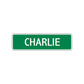 Charlie Street Sign Children Name Room Plate