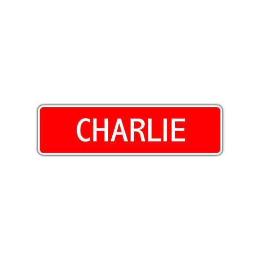 Charlie Street Sign Children Name Room Plate