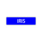 Iris Street Sign Children Name Room Plate