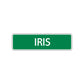 Iris Street Sign Children Name Room Plate
