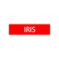 Iris Street Sign Children Name Room Plate