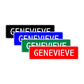 Genevieve Street Sign Children Name Room Plate