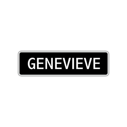 Genevieve Street Sign Children Name Room Plate