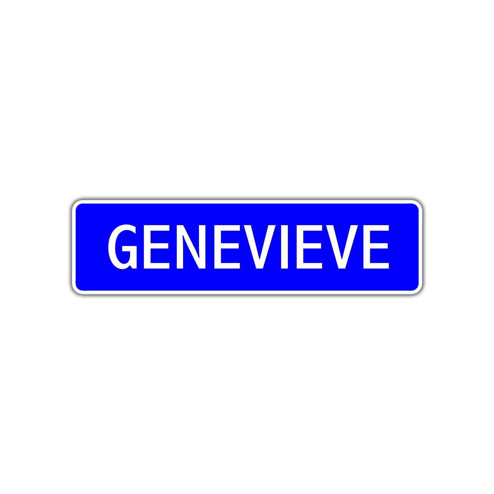 Genevieve Street Sign Children Name Room Plate