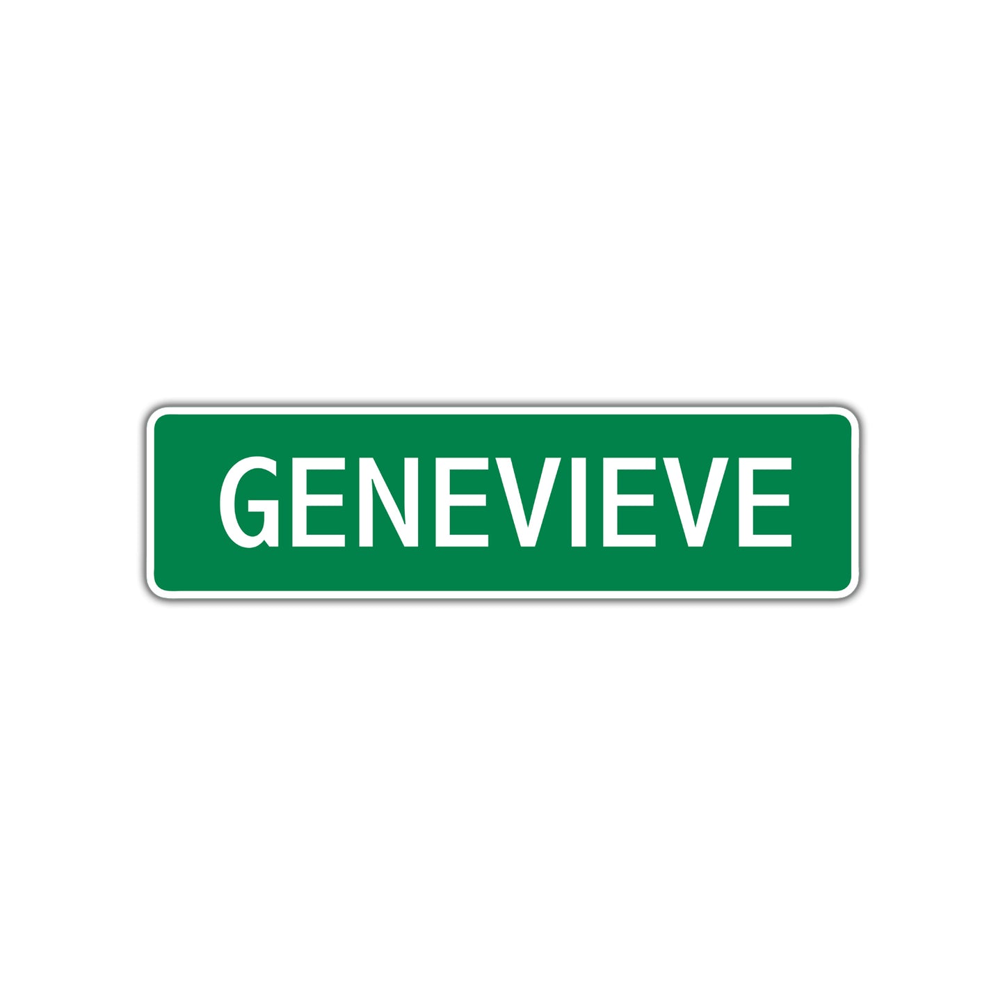 Genevieve Street Sign Children Name Room Plate