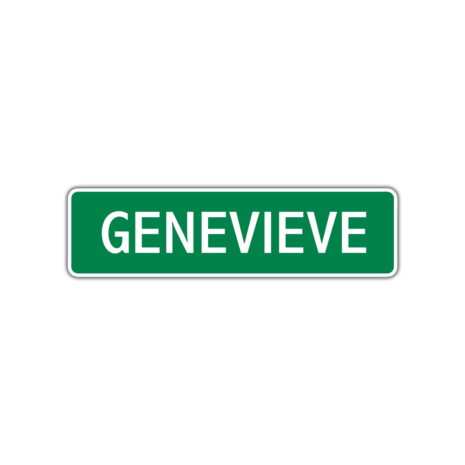 Genevieve Street Sign Children Name Room Plate
