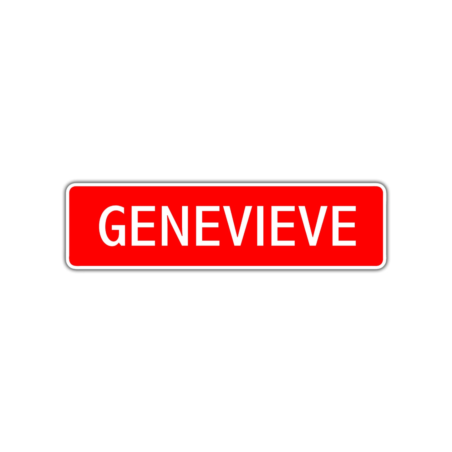 Genevieve Street Sign Children Name Room Plate