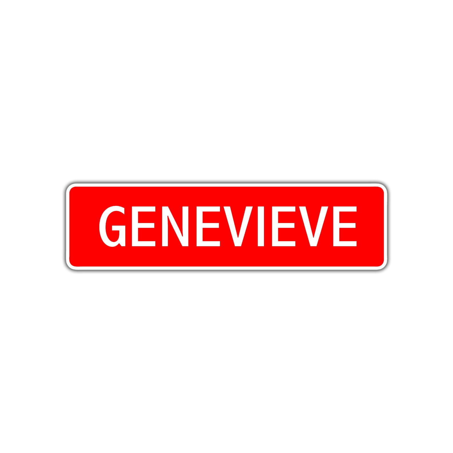 Genevieve Street Sign Children Name Room Plate
