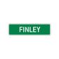 Finley Street Sign Children Name Room Plate